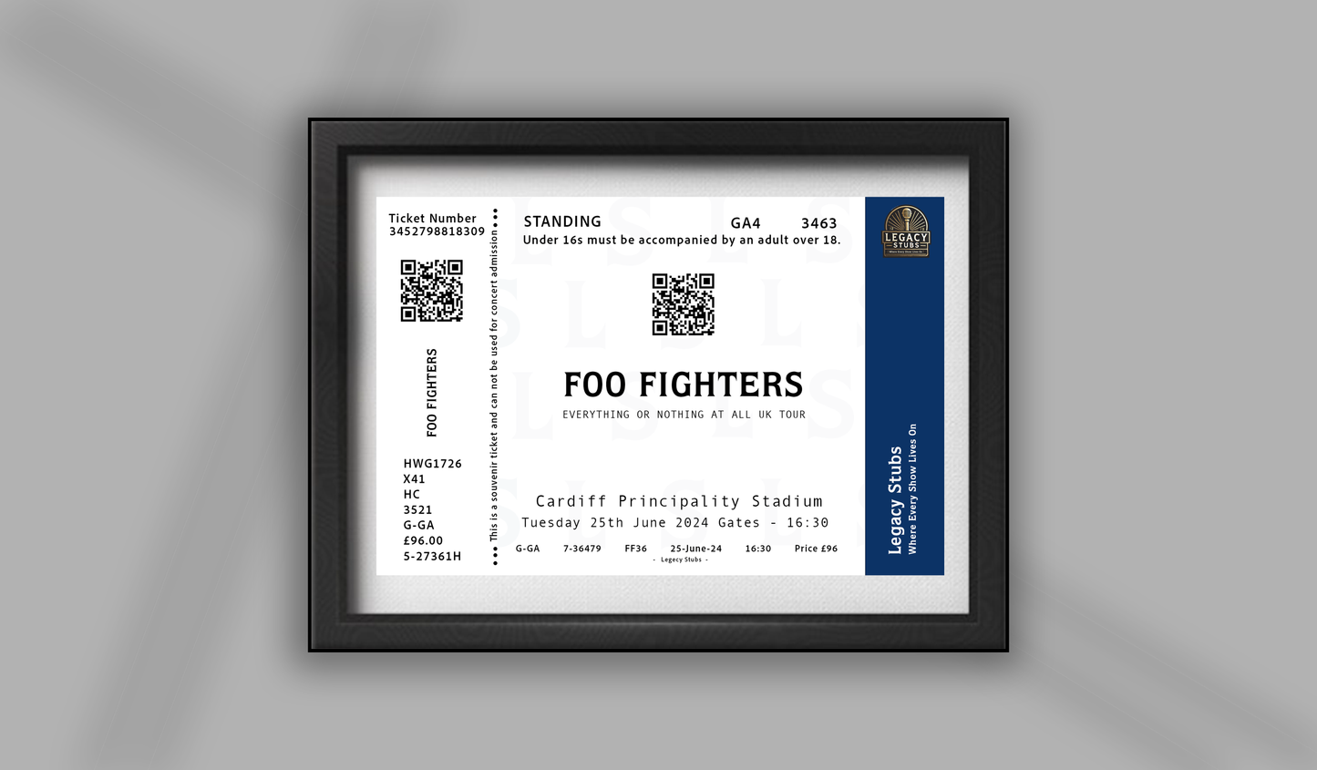Foo Fighters Souvenir Ticket