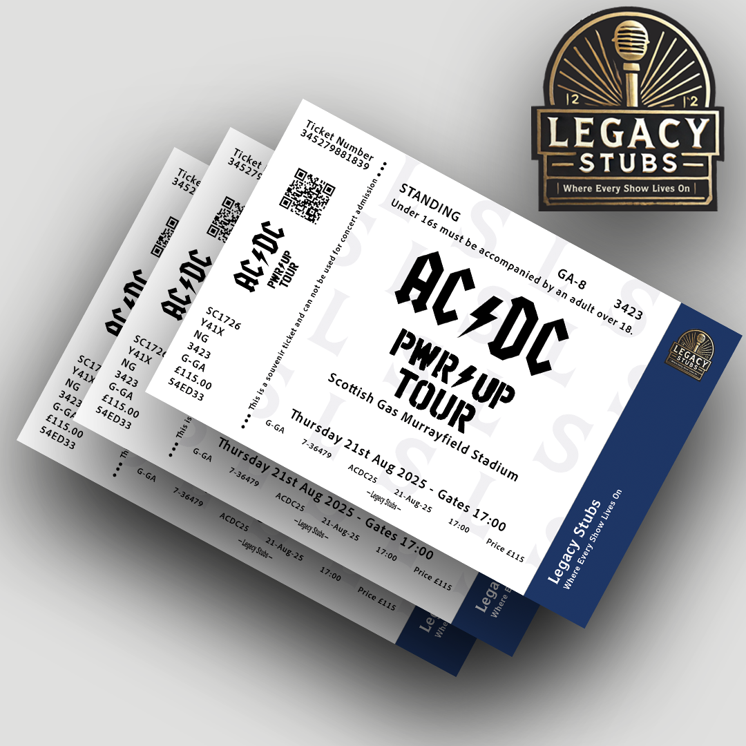 ACDC UK 2025 Tour Souvenir Ticket