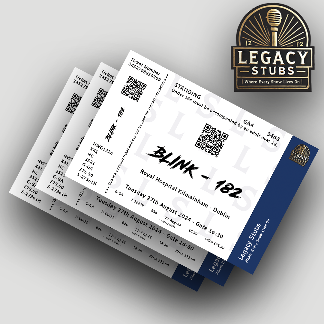 Blink 182 Souvenir Ticket