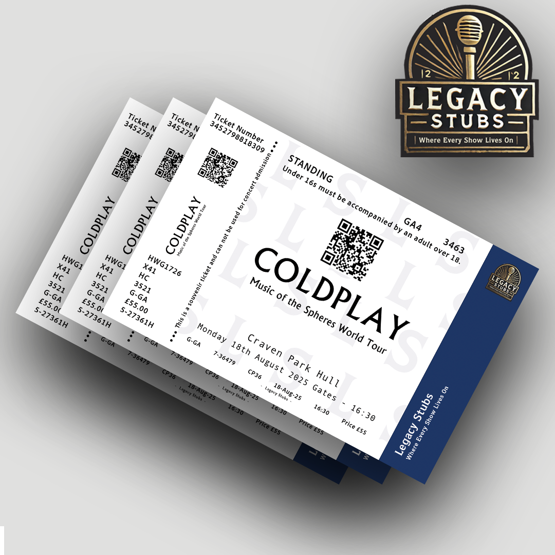 Coldplay Souvenir Ticket