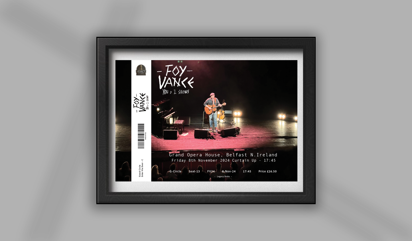 Foy Vance Deluxe Souvenir Ticket