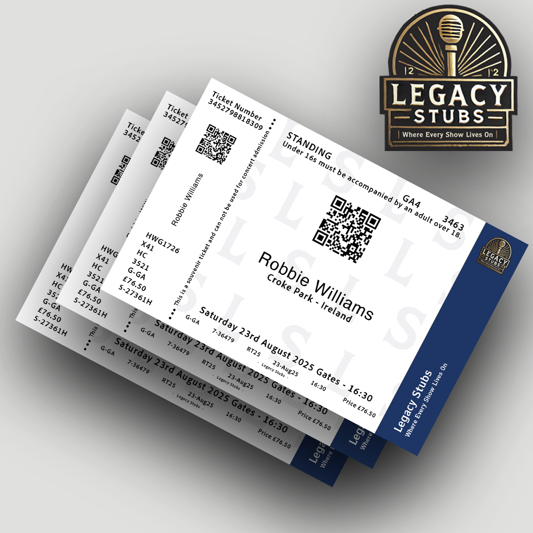 Robbie Williams Souvenir Ticket