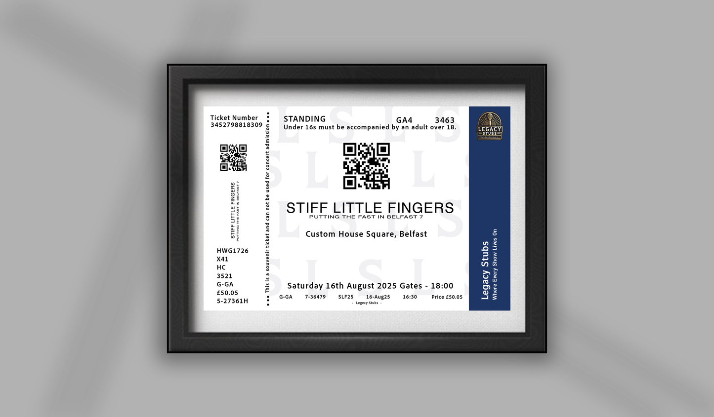Stiff Little Fingers Souvenir Ticket