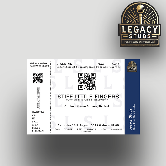 Stiff Little Fingers Souvenir Ticket