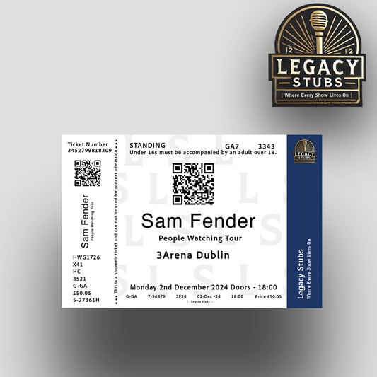 Sam Fender UK and Ireland 2024 Souvenir Ticket